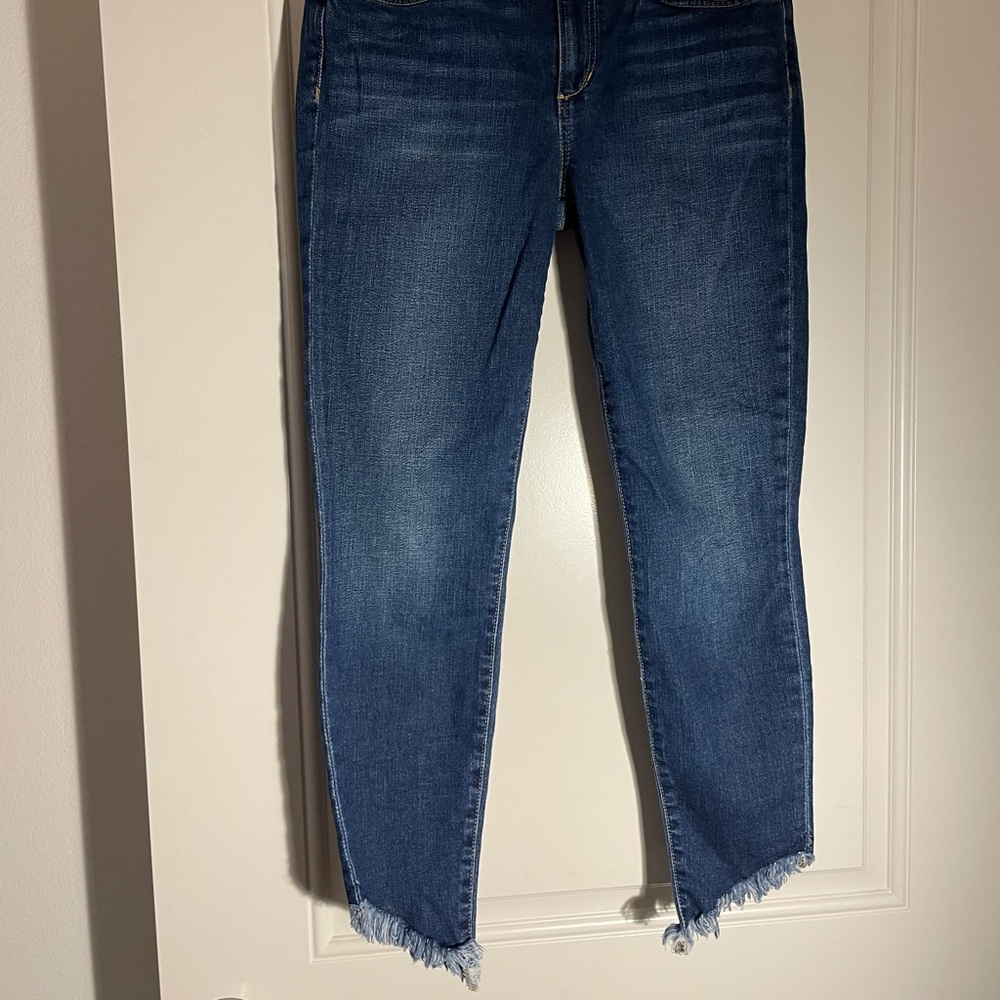 Joe's Jeans Icon Mid Rise Diagonal Frayed Hem
